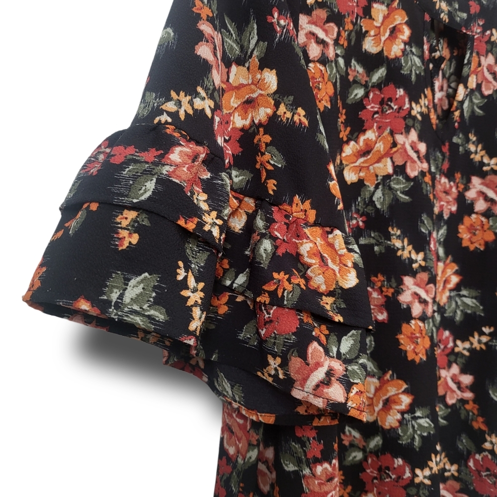 🌿Urban Romantics Urban Outfitters Womens Medium Fall Autumn Flounce Top - Picture 6 of 15